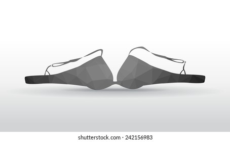 Bra from polygons, illustration