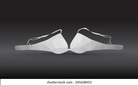 Bra from polygons, illustration