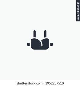 Bra, premium quality flat icon. Vector logo concept for web graphics, EPS 10