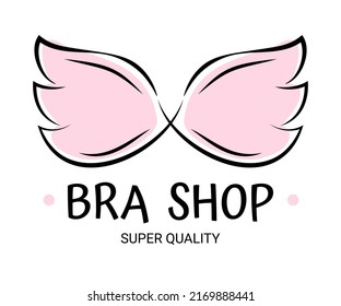 Bra Shop Logo. Vector Stock Image.