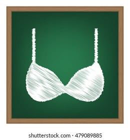 Bra simple sign. Flat style black icon on white.
