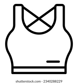 Bra suit icon outline vector. Fashion workout. Online sport