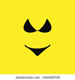 bra swimsuit icon vector