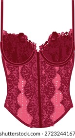 Bra top Basque corset brassiere underwear lingerie cad Garment Flat clothing technical drawing cads fashion design apparel outline v neck eyelash lace trending vector designer  women illustration croquettes mock up girls pretty tops
