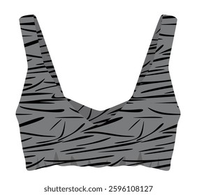 Bra top zebra print. vector