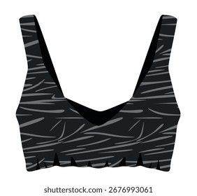 Bra top zebra print. vector	
