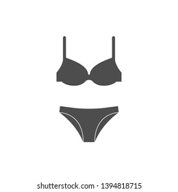 Bra, underwear, underthings icon. Vector illustration, flat design.