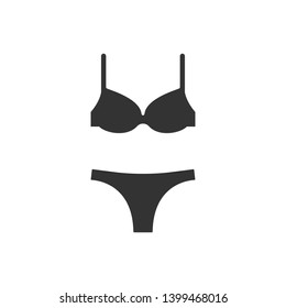 Bra, underwear, underthings icon. Vector illustration, flat design.
