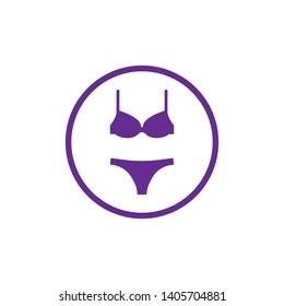 Bra, underwear, underthings icon. Vector illustration, flat design.