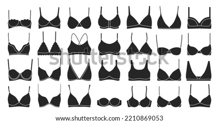 Bra of underwear vector black set icon. Isolated black set icon lingerie. Vector illustration bra of underwear on white background.