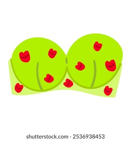 Bra vector icon. Cartoon vector icon isolated on white background.