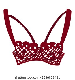 Bra vector icon. Cartoon vector icon isolated on white background.