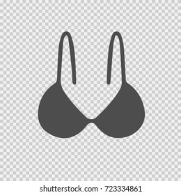 Bra vector icon eps 10. Simple isolated pictogram.