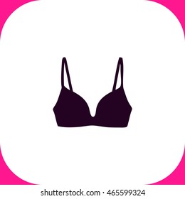Bra vector icon on white background.