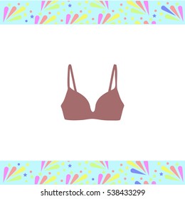 Bra vector icon on white background. Isolated illustration. Business picture.
