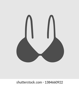 Bra vector icon. Swimsuit simple isolated pictogram.