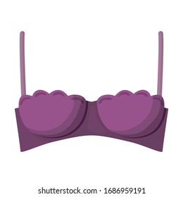 Bra vector icon.Cartoon vector icon isolated on white background bra.