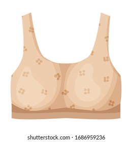 Icono vectorial Bra.Icono vectorial de caricatura aislado en barra de fondo blanco.
