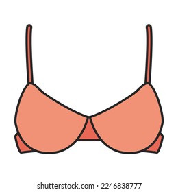 Bra vector icon.Color vector icon isolated on white background bra.
