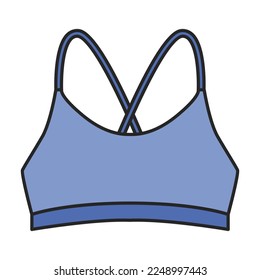 Bra vector icon.Color vector icon isolated on white background bra.