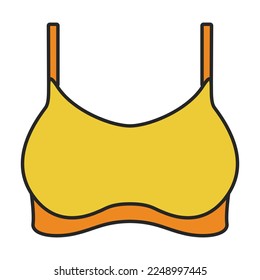 Bra vector icon.Color vector icon isolated on white background bra.