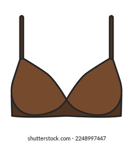 Bra vector icon.Color vector icon isolated on white background bra.