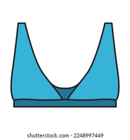 Bra vector icon.Color vector icon isolated on white background bra.