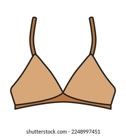 Bra vector icon.Color vector icon isolated on white background bra.