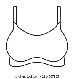 Bra vector icon.Outline vector icon isolated on white background bra.
