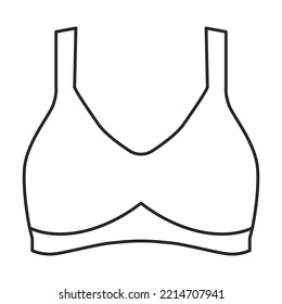 Bra vector icon.Outline vector icon isolated on white background bra.