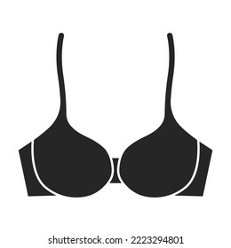 Bra vector icon.Outline vector icon isolated on white background bra.