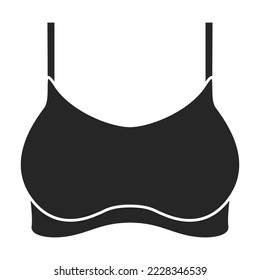 Bra vector icon.Outline vector icon isolated on white background bra.