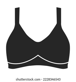 Bra vector icon.Outline vector icon isolated on white background bra.