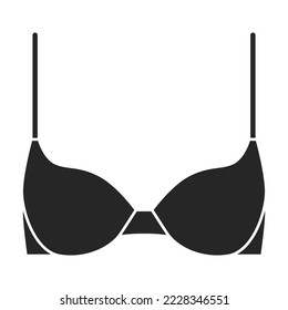 Bra vector icon.Outline vector icon isolated on white background bra.