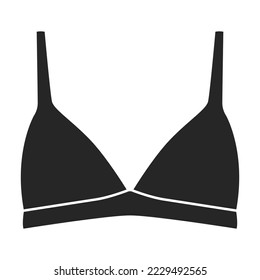 Bra vector icon.Outline vector icon isolated on white background bra.