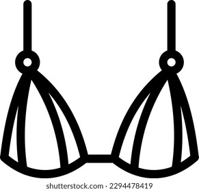 ilustración de bra Vector en un fondo transparente. Símbolos de calidad superior. Iconos vectoriales de línea delgada para el diseño de conceptos y gráficos. 
