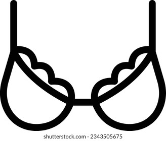 bra Vector illustration on a transparent background.Premium quality symmbols.Stroke vector icon for concept and graphic design. 

