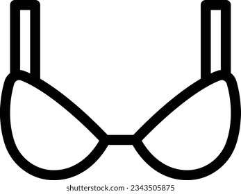 imagen de sujetador Vector sobre un fondo transparente.Símbolos de calidad premium.Icono vectorial de trazo para el diseño de concepto y gráfico. 

