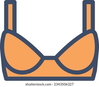imagen de sujetador Vector sobre un fondo transparente.Símbolos de calidad premium.Icono vectorial de trazo para el diseño de concepto y gráfico. 

