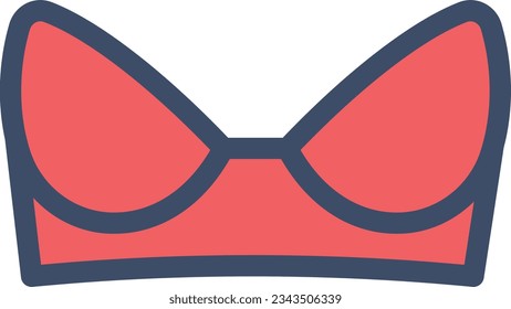 imagen de sujetador Vector sobre un fondo transparente.Símbolos de calidad premium.Icono vectorial de trazo para el diseño de concepto y gráfico. 

