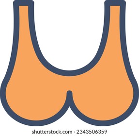 imagen de sujetador Vector sobre un fondo transparente.Símbolos de calidad premium.Icono vectorial de trazo para el diseño de concepto y gráfico. 

