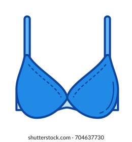 Icono de línea vectorial de borde aislado en fondo blanco. Icono de línea aérea para infografía, sitio web o aplicación. Icono azul diseñado en un sistema de cuadrícula.