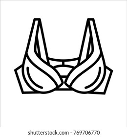 Bra vector outline icon