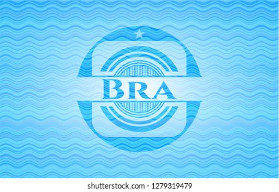 Bra water concept emblem.
