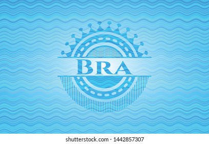 Bra water concept emblem background. Vector Illustration. Detailed.