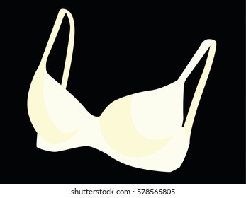 Bra white realistic vector illustration isolated no background