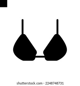bra or woman underwear icon solid style vector