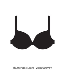 Bra, women underwear icon. vector flat black simple illustration for web and app..eps