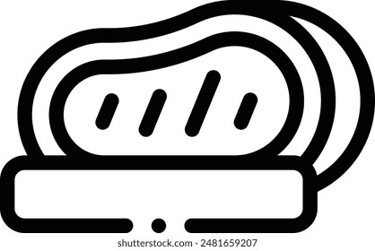 braai icon. Thin Linear Style Design Isolated On White Background