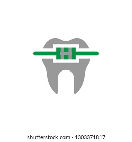 Brace and brackit icon. Element of Dental Care icon for mobile concept and web apps. Detailed Brace and brackit icon can be used for web and mobile